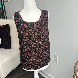 Vintage Carole Little Paisley Floral Tank Top